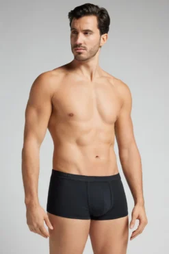Bokserki|Bawełna Superior>Intimissimi Bokserki z Bawełny Superior z Logo czarny - 386i - czarny