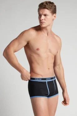 Bokserki|Bawełna Superior>Intimissimi Bokserki z Bawełny Superior z Logo czarny - 106k - nero/azzurro