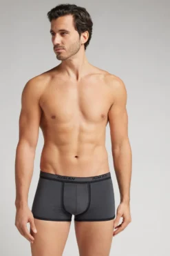 Bokserki|Bawełna Superior>Intimissimi Bokserki z Bawełny Superior z Logo czarny - 708j - dark grey/nero