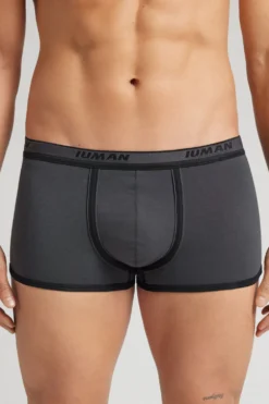 Bokserki|Bawełna Superior>Intimissimi Bokserki z Bawełny Superior z Logo czarny - 708j - dark grey/nero