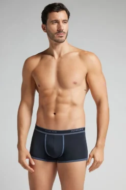 Bokserki|Bawełna Superior>Intimissimi Bokserki z Bawełny Superior z Logo niebieski - 844i - blu notte/denim melange