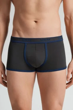 Bokserki|Bawełna Superior>Intimissimi Bokserki z Bawełny Superior z Logo ciemnoszary - 105k - dark grey/blu marino