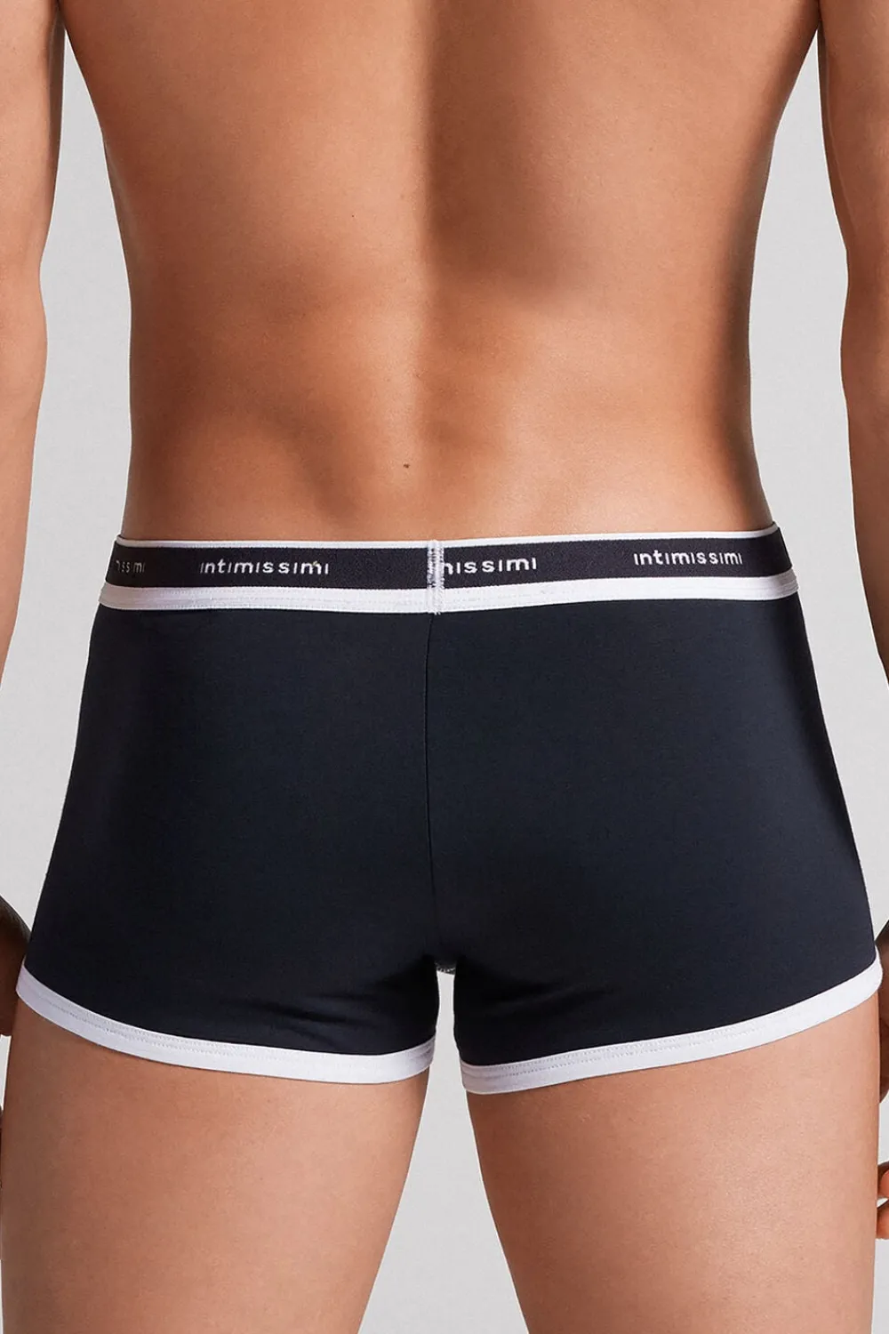 Bokserki|Bawełna Superior>Intimissimi Bokserki z Bawełny Superior z Logo - 3481 - blu notte/bianco