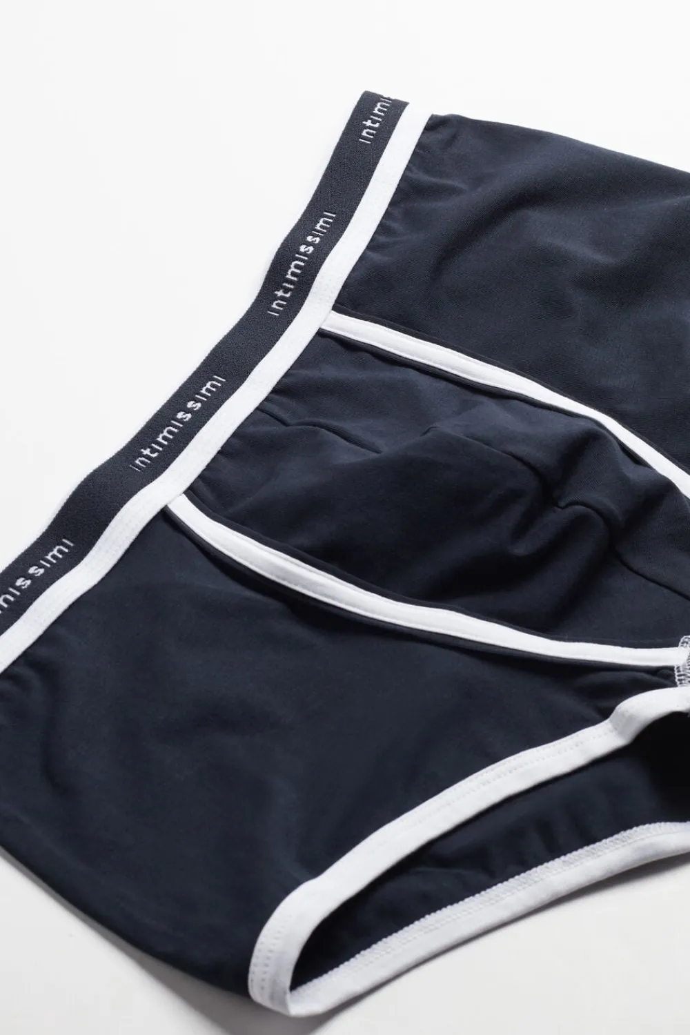 Bokserki|Bawełna Superior>Intimissimi Bokserki z Bawełny Superior z Logo - 3481 - blu notte/bianco
