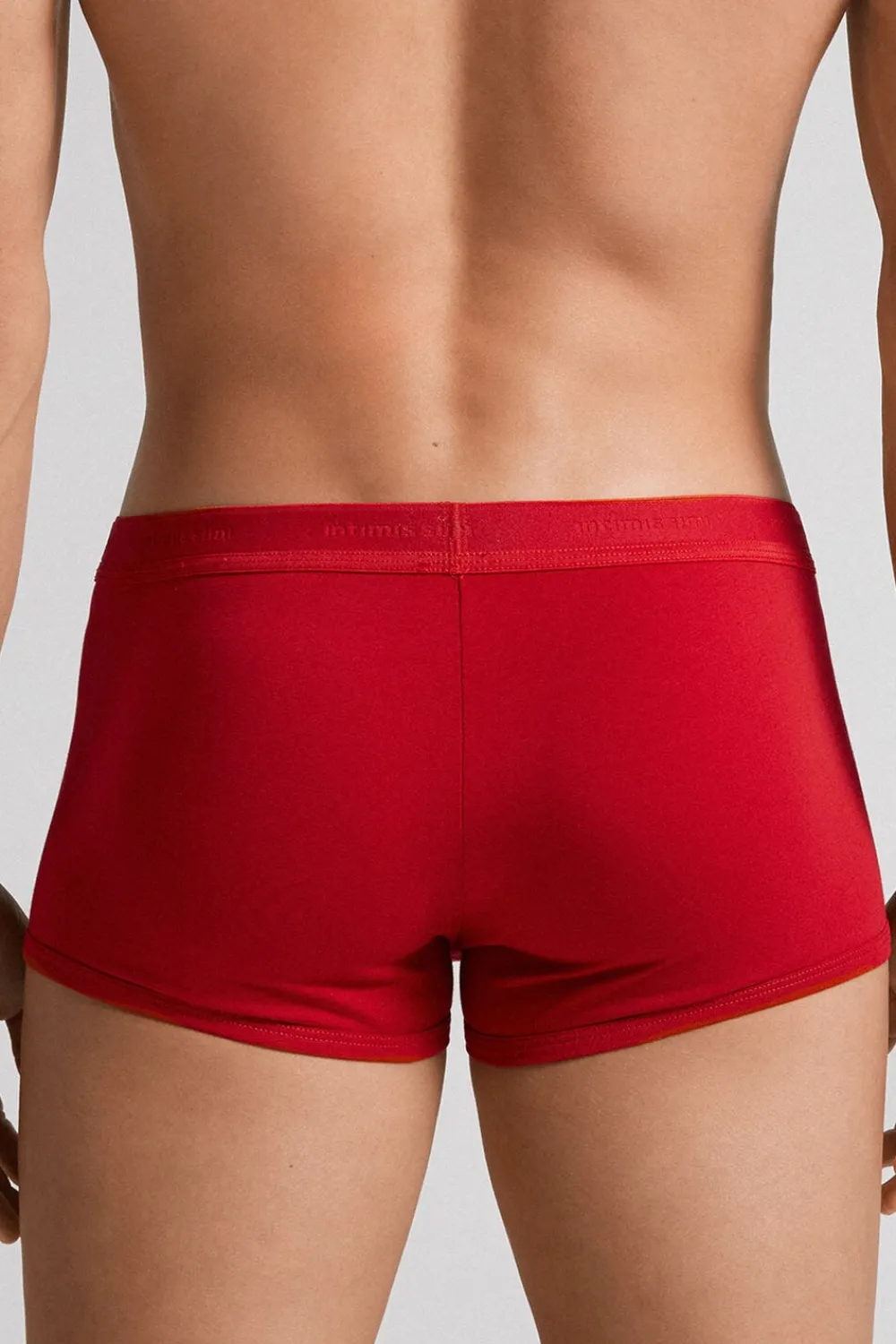 Bokserki|Bawełna Superior>Intimissimi Bokserki z Bawełny Superior z Logo czerwony - 5222 - rosso intenso/rosso