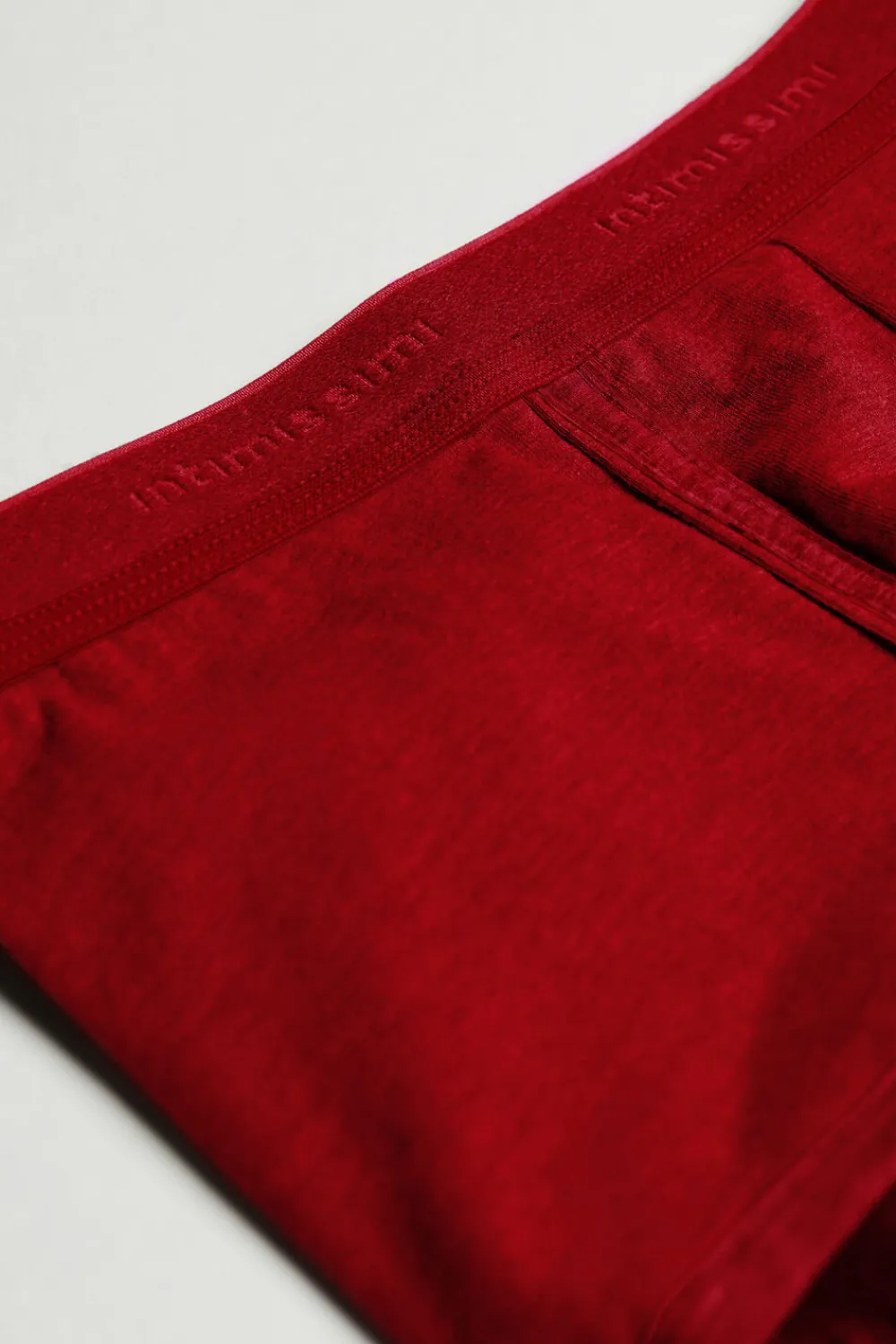 Bokserki|Bawełna Superior>Intimissimi Bokserki z Bawełny Superior z Logo czerwony - 5222 - rosso intenso/rosso