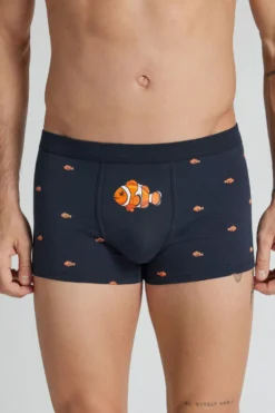 Bokserki|Bawełna Superior>Intimissimi Bokserki z Bawełny Superior z Nadrukiem w Błazenki niebieski - 1467 - intensywny niebieski