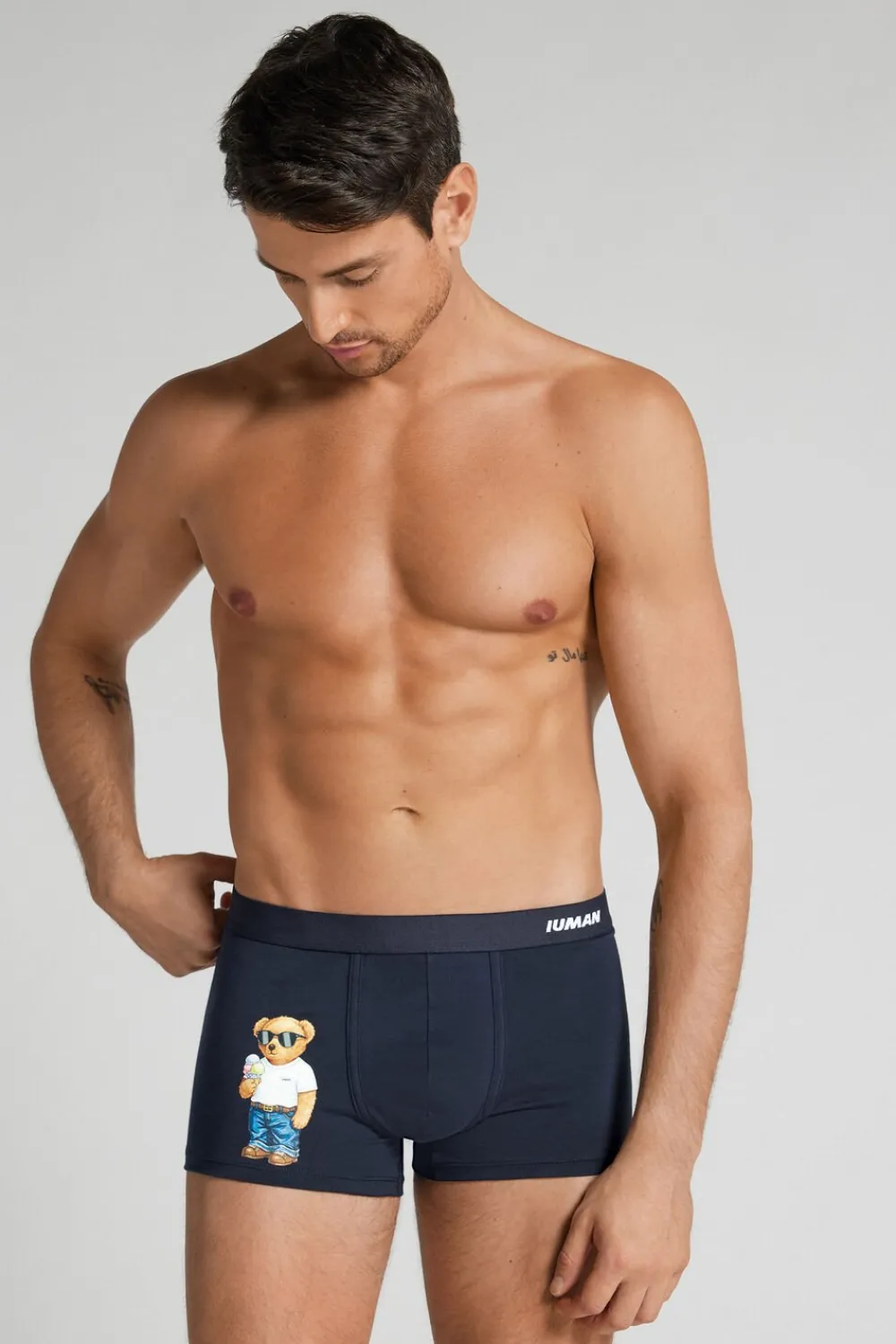 Bokserki|Bawełna Superior>Intimissimi Bokserki z Bawełny Superior z Nadrukiem w Misia Ice Cream niebieski - 1467 - intensywny niebieski