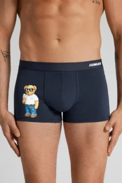 Bokserki|Bawełna Superior>Intimissimi Bokserki z Bawełny Superior z Nadrukiem w Misia Ice Cream niebieski - 1467 - intensywny niebieski
