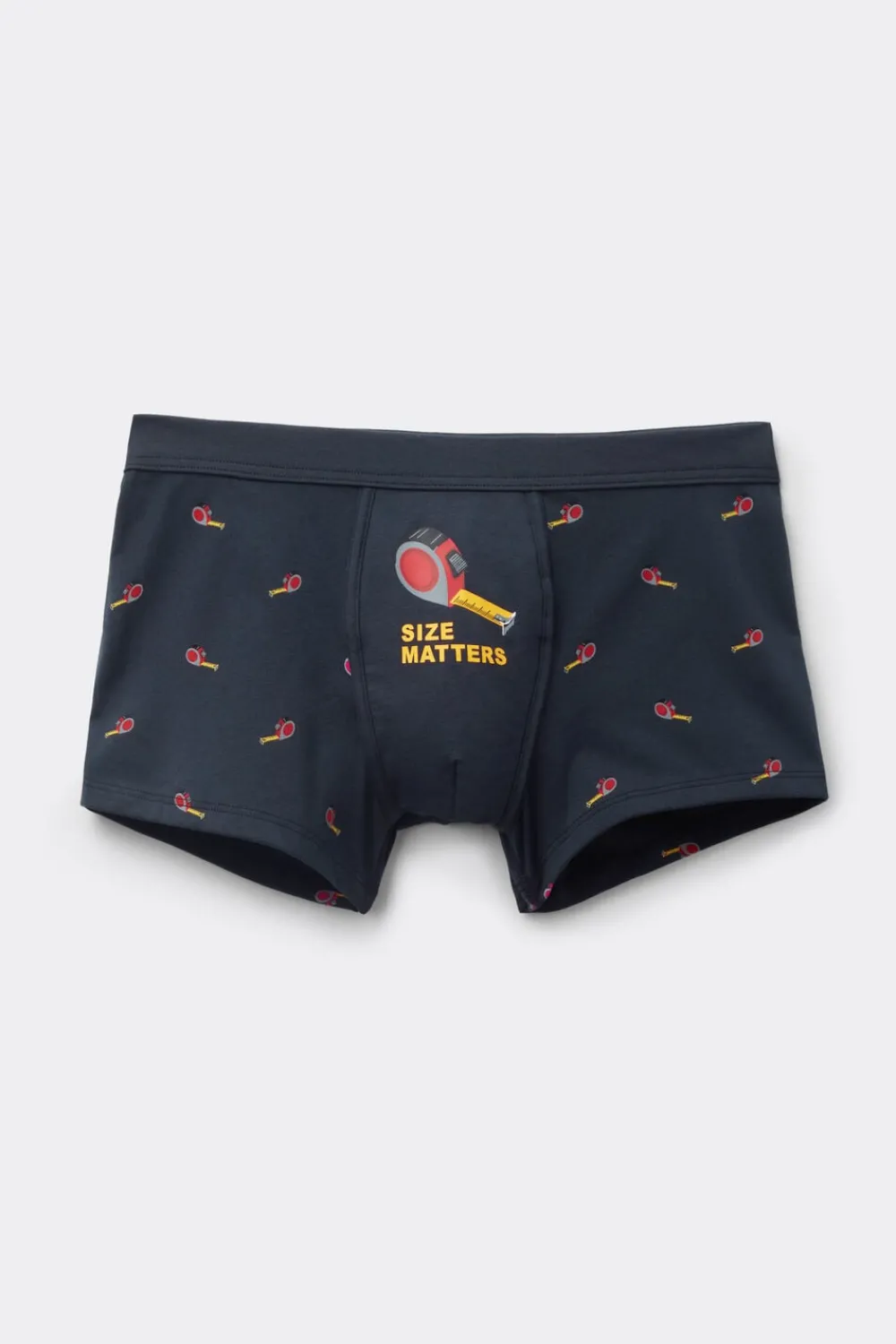 Bokserki|Bawełna Superior>Intimissimi Bokserki z Bawełny Superior z Nadrukiem Size Matters niebieski - 800 - blu notte