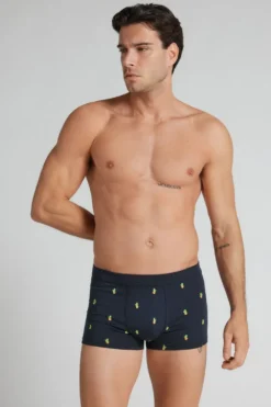 Bokserki|Bawełna Superior>Intimissimi Bokserki z Bawełny Superior z Nadrukiem w Kaktusy niebieski - 1467 - intensywny niebieski
