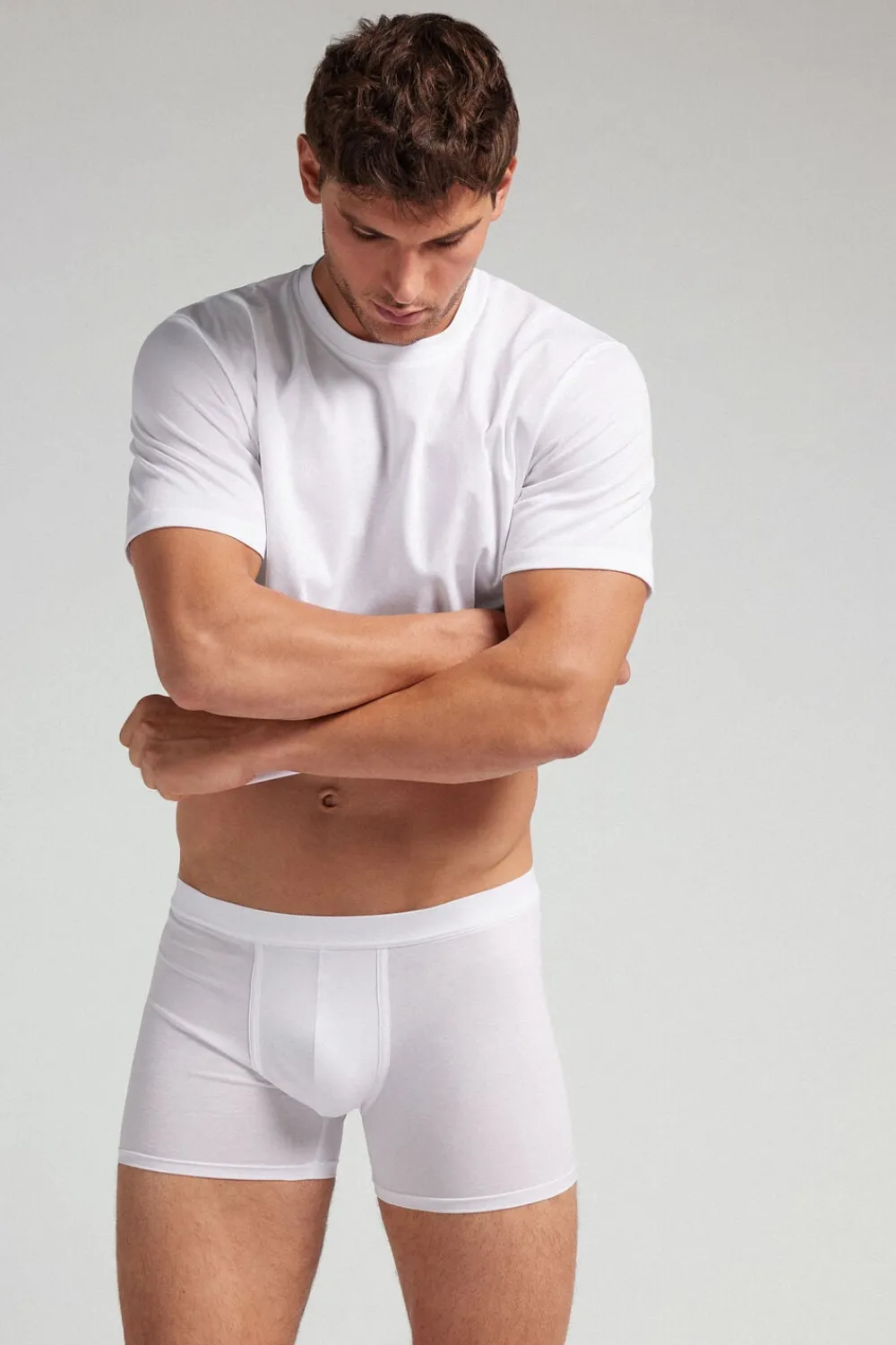 Bokserki|Merceryzowana Bawełna Filo Premium>Intimissimi Bokserki z Merceryzowanej Bawełny filo Premium biały - 001 - biały