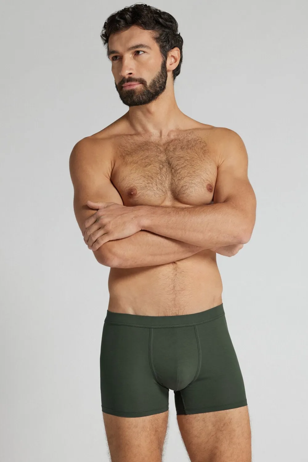 Bokserki|Merceryzowana Bawełna Filo Premium>Intimissimi Bokserki z Merceryzowanej Bawełny filo Premium zielony - 165k - verde salvia