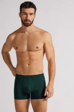 Bokserki|Merceryzowana Bawełna Filo Premium>Intimissimi Bokserki z Merceryzowanej Bawełny filo Premium zielony - 132j - verde scuro