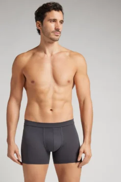 Bokserki|Merceryzowana Bawełna Filo Premium>Intimissimi Bokserki z Merceryzowanej Bawełny filo Premium szary - 4712 - dark grey