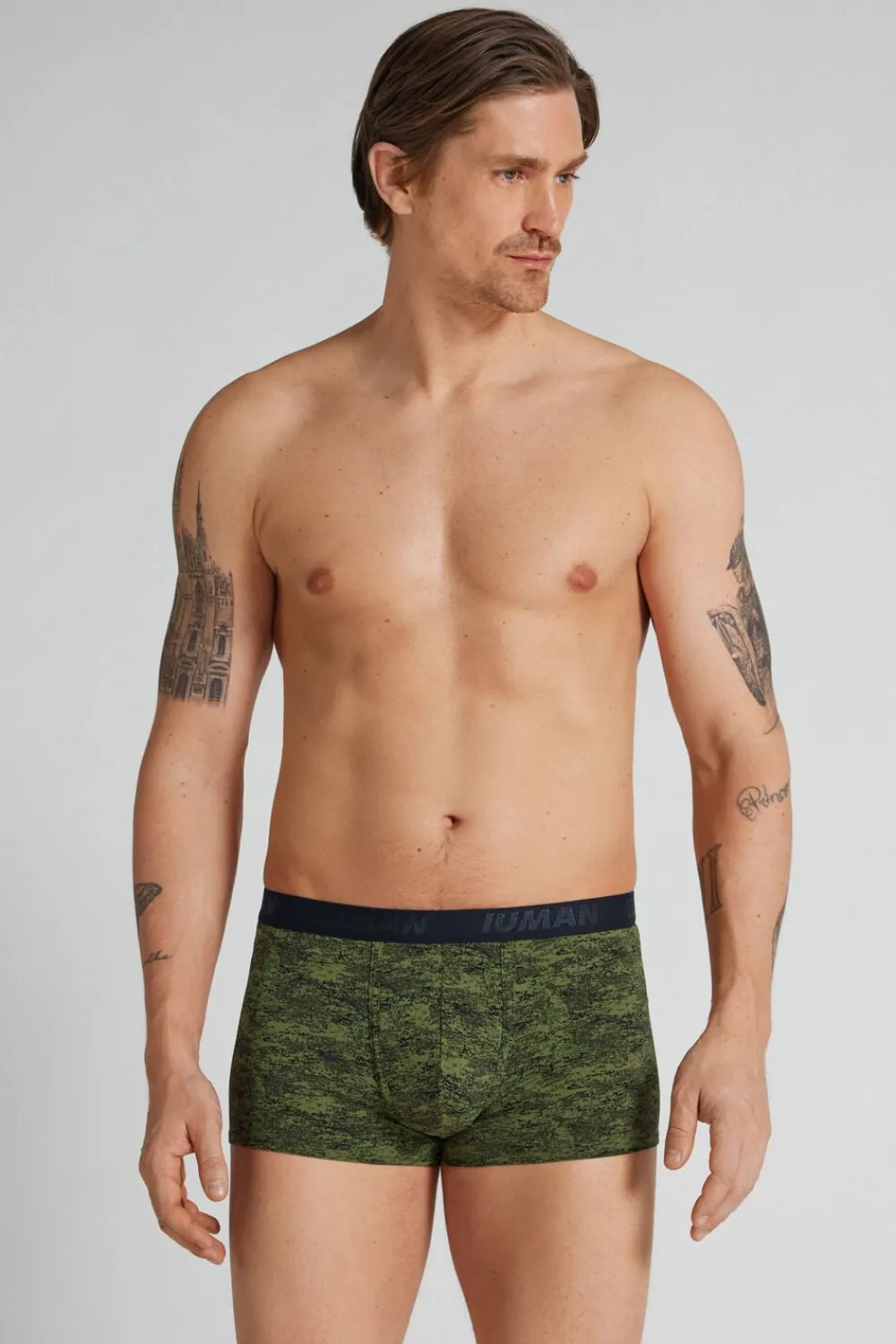 Bokserki|Mikrofibra>Intimissimi Bokserki z Mikrofibry we Wzór Pixel Camouflage wielobarwny - 157k - stampa camou pixel