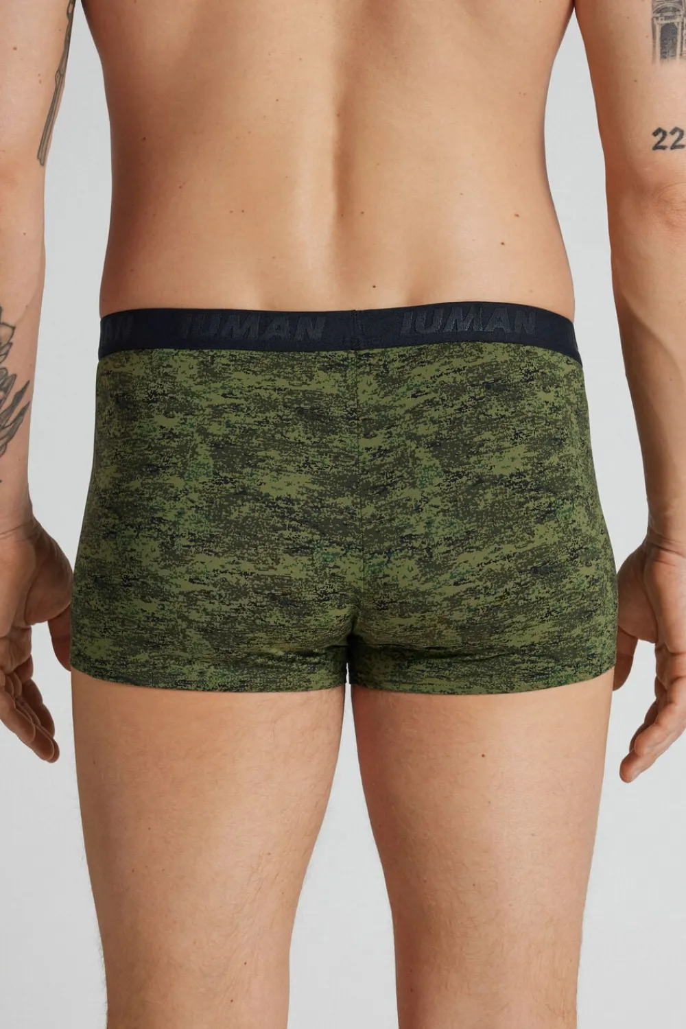Bokserki|Mikrofibra>Intimissimi Bokserki z Mikrofibry we Wzór Pixel Camouflage wielobarwny - 157k - stampa camou pixel