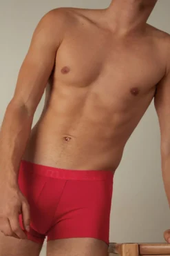 Bokserki|Mikrofibra>Intimissimi Bokserki z Mikrofibry z Logo czerwony - 887 - czerwony