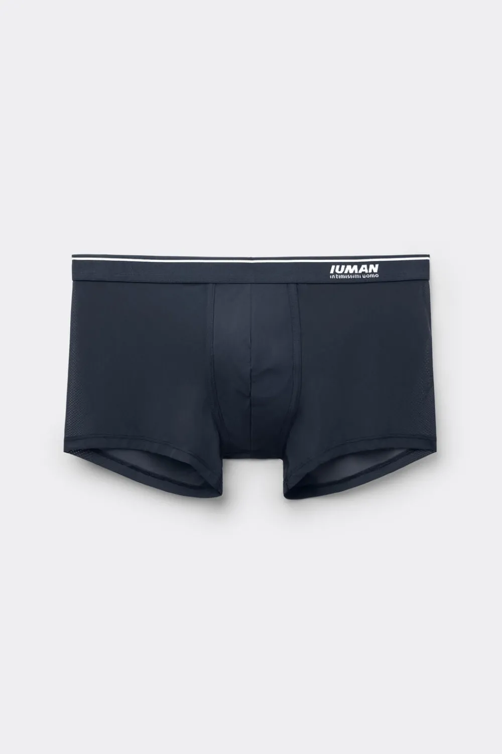 Bokserki>Intimissimi Bokserki z Mikrosiateczki Super Fresh niebieski - 800 - blu notte