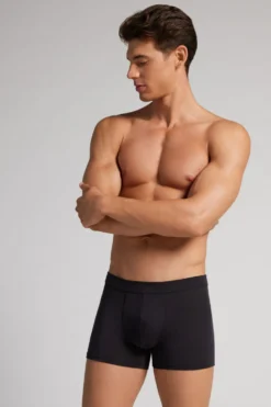 Bokserki|Soft Silk>Intimissimi Bokserki z tkaniny Soft Silk czarny - 019 - czarny