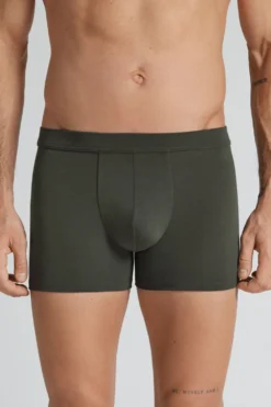 Bokserki|Soft Silk>Intimissimi Bokserki z tkaniny Soft Silk zielony - 640j - verde fumo scuro