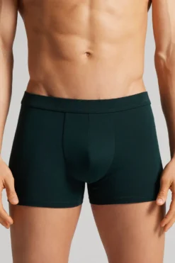 Bokserki|Soft Silk>Intimissimi Bokserki z tkaniny Soft Silk zielony - 132j - verde scuro