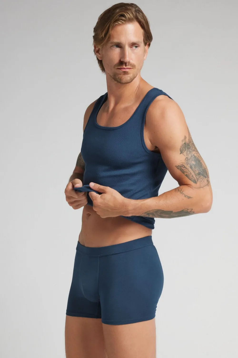 Bokserki|Soft Silk>Intimissimi Bokserki z tkaniny Soft Silk niebieski - 886j - blu gas