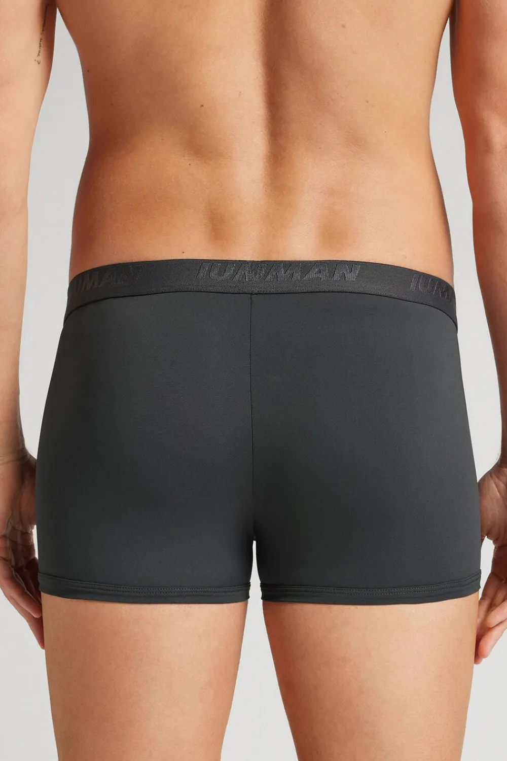 Bokserki|Mikrofibra>Intimissimi Bokser z Mikrofibry z Logo szary - 4712 - dark grey