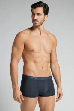 Bokserki|Mikrofibra>Intimissimi Bokser z Mikrofibry z Logo niebieski - 800 - blu notte