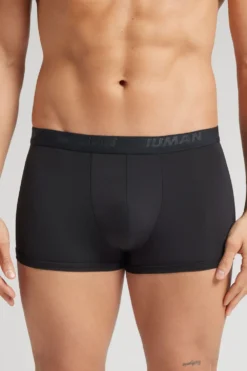 Bokserki|Mikrofibra>Intimissimi Bokser z Mikrofibry z Logo czarny - 019 - czarny