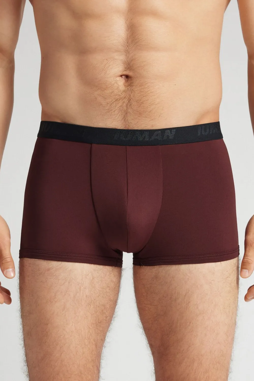Bokserki|Mikrofibra>Intimissimi Bokser z Mikrofibry z Logo burgundia - 441j - burgundy/nero