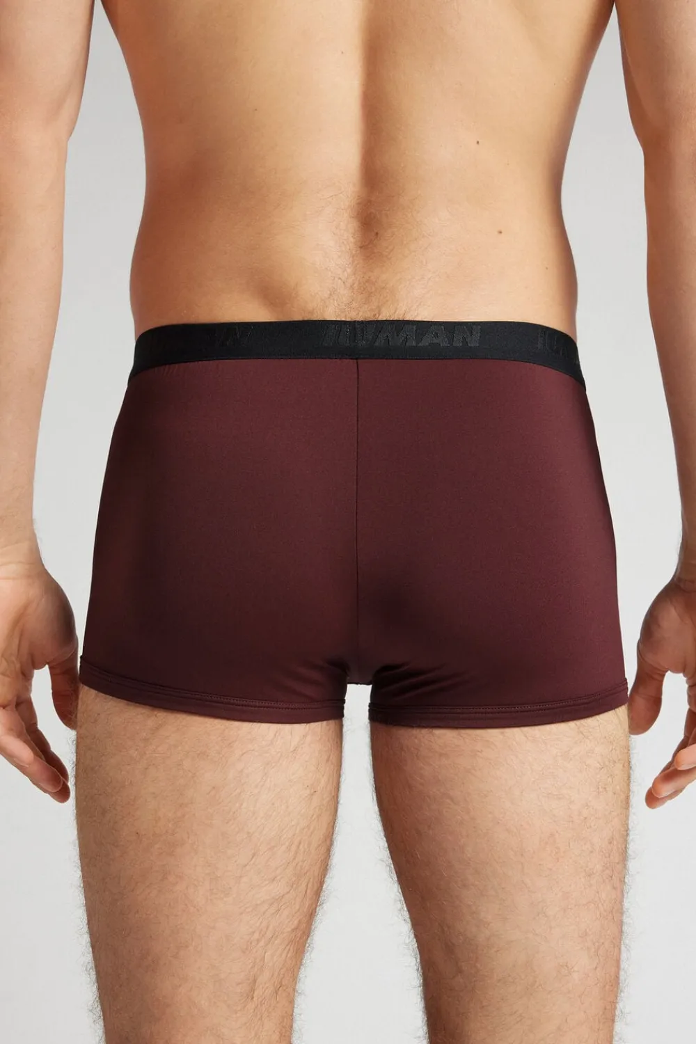 Bokserki|Mikrofibra>Intimissimi Bokser z Mikrofibry z Logo burgundia - 441j - burgundy/nero
