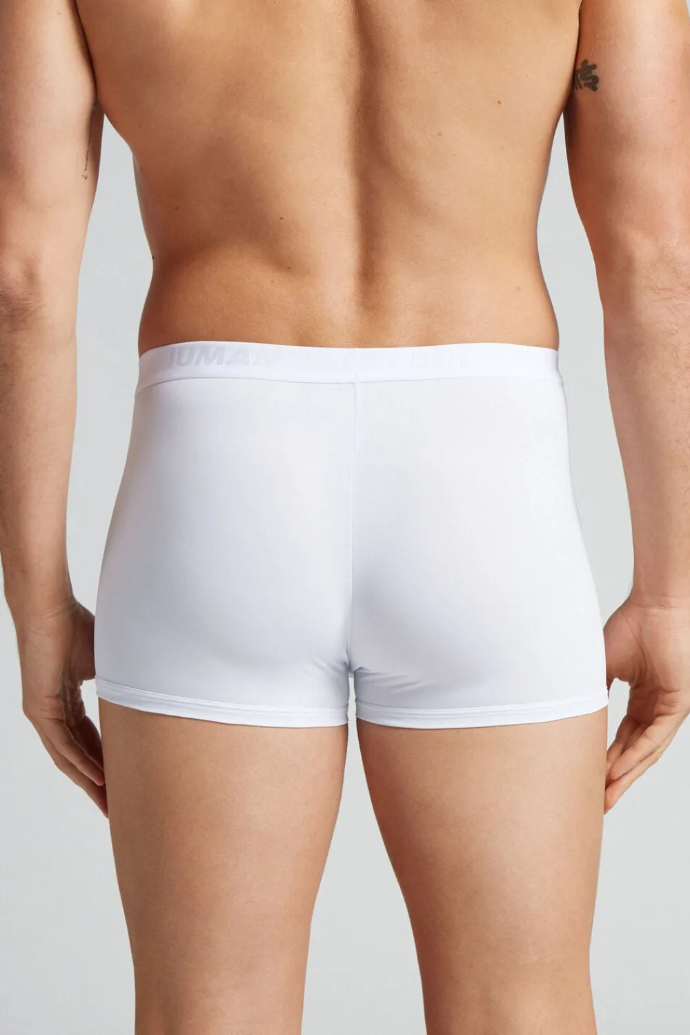 Bokserki|Mikrofibra>Intimissimi Bokser z Mikrofibry z Logo biały - 001 - biały