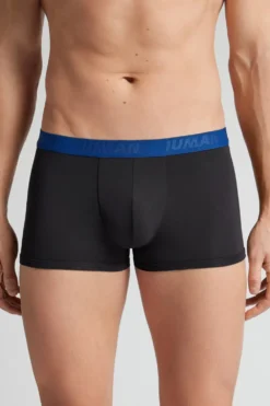 Bokserki|Mikrofibra>Intimissimi Bokser z Mikrofibry z Logo czarny - 101k - nero/blu marino