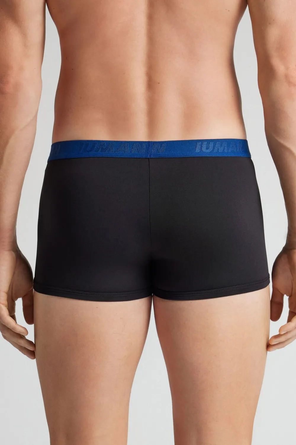 Bokserki|Mikrofibra>Intimissimi Bokser z Mikrofibry z Logo czarny - 101k - nero/blu marino
