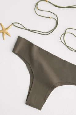Brazyliany|Bawełna>Intimissimi Brazyliany Bezszwowe Bawełniane zielony - 660j - safari green