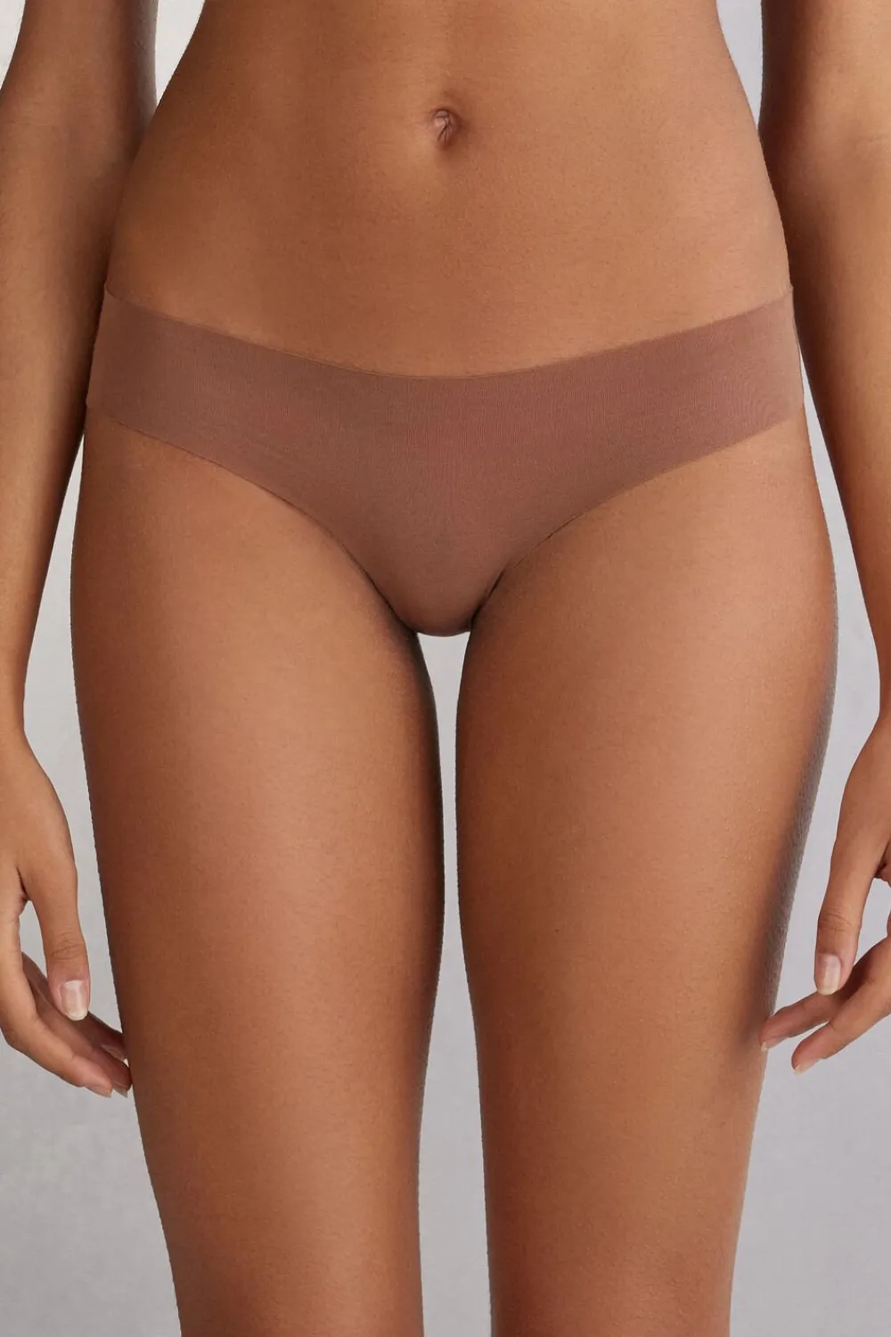 Brazyliany|Bawełna>Intimissimi Brazyliany Bezszwowe Bawełniane naturalny - 502i - caramel