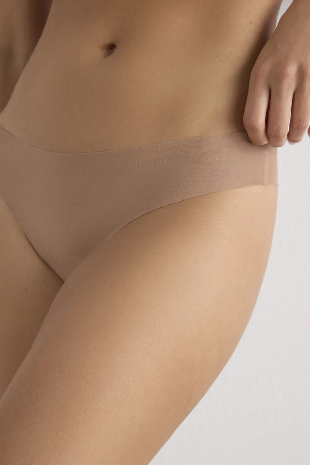 Brazyliany|Bawełna>Intimissimi Brazyliany Bezszwowe Bawełniane - 417i - cappuccino