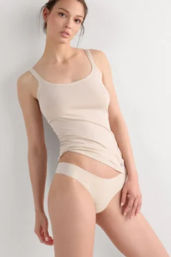 Brazyliany>Intimissimi Brazyliany Bezszwowe Bawełniane naturalny - 2280 - cream