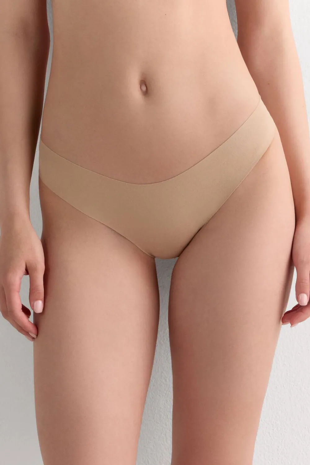 Brazyliany>Intimissimi Brazyliany Bezszwowe Bawełniane naturalny - 044 - honey