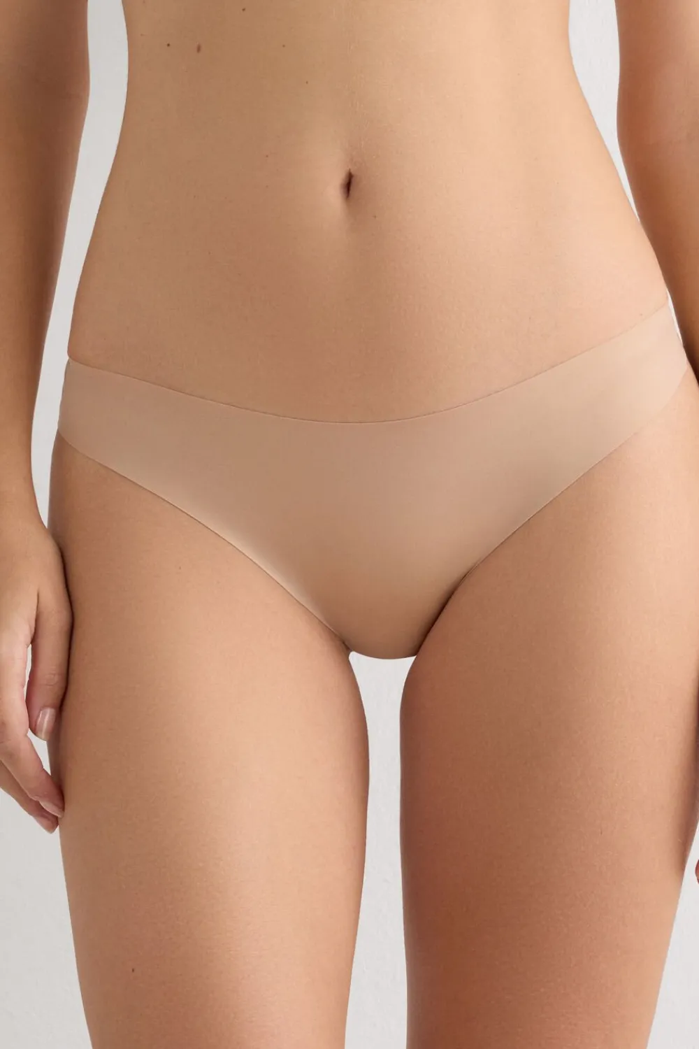 Brazyliany|Mikrofibra>Intimissimi Brazyliany Bezszwowe z Ultralekkiej Mikrofibry naturalny - 044 - honey