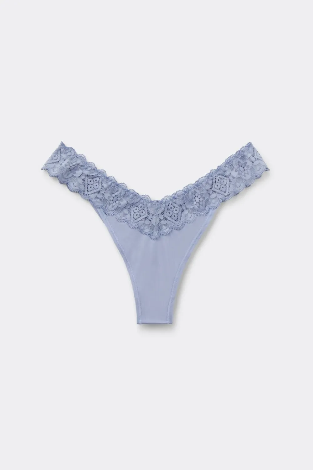 Brazyliany>Intimissimi Brazyliany wStylu Lat 80. zKoronki iMikrofibry jasnoniebieski - 064k - breeze blue
