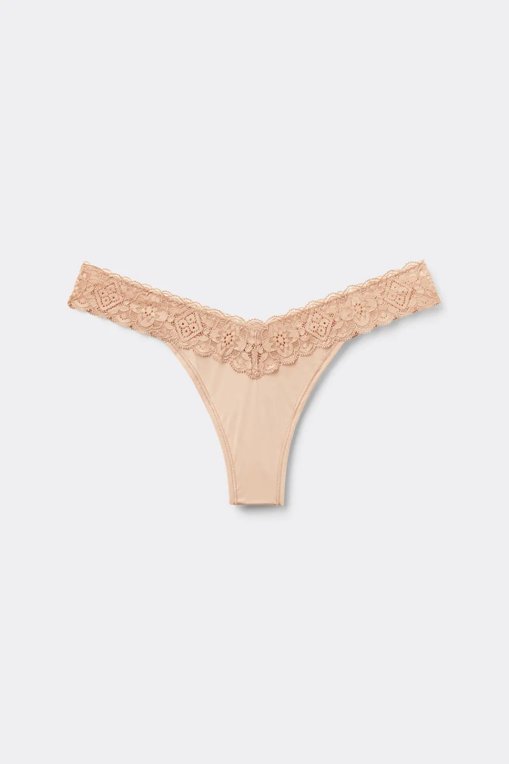 Brazyliany|Koronka>Intimissimi Brazyliany wStylu Lat 80. zKoronki iMikrofibry naturalny - 044 - honey