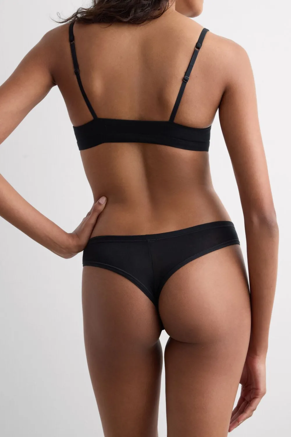 Brazyliany|Bawełna Ultralight>Intimissimi Brazyliany z Bawełny Ultralight Cotton czarny - 019 - czarny
