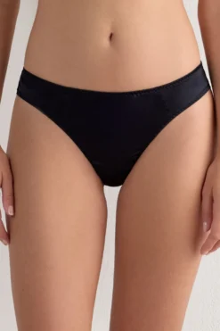 Brazyliany|Jedwab>Intimissimi Brazyliany z jedwabiu czarny - 019 - czarny