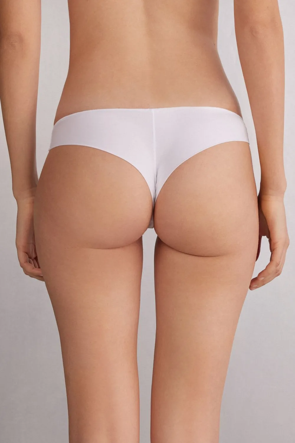 Brazyliany|Koronka>Intimissimi Brazyliany z Koronki i Mikrofibry biały - 001 - biały