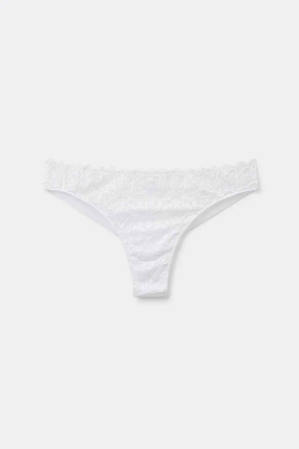 Brazyliany|Koronka>Intimissimi Brazyliany z Koronki i Mikrofibry biały - 001 - biały