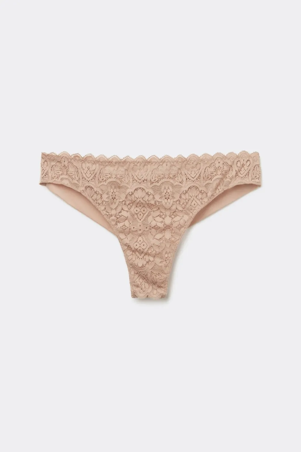 Brazyliany|Koronka>Intimissimi Brazyliany z Koronki i Mikrofibry naturalny - 044 - honey