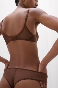 Brazyliany|Invisible Touch>Intimissimi Brazyliany z Tiulu Invisible Touch brązowy - 876j - cocoa brown
