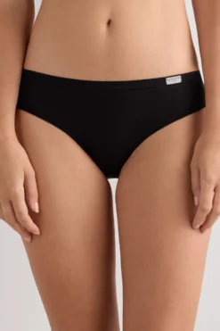 Figi|Bawełna>Intimissimi Dopasowane Figi Klasyczne z Bawełny czarny - 019 - czarny
